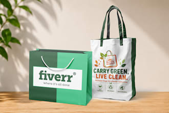 design premium shopping bag, tote bag, gift bag design