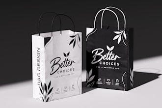 design premium shopping bag, tote bag, gift bag design