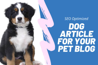 write SEO optimized dog article for your pet blog