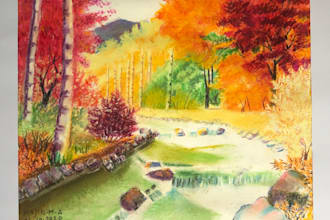paint landscapes in pastel