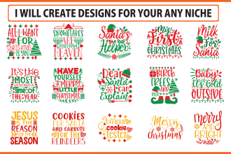 create ugly christmas t shirt and svg design