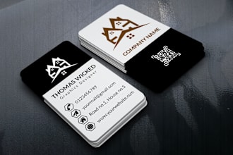 do amazing unique and modern two side business card