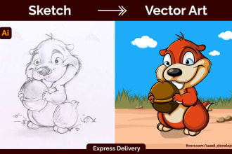convert your drawing or image to digital vector logo