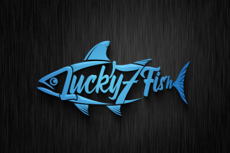 design a clever fishing logo for your business or merch