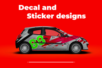 design modern car wrap or decal designs