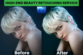 retouch high end beauty, skin, and face retouching portrait