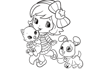 draw children coloring book pages black and white illustrations