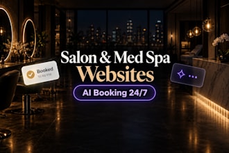 build a salon, spa or med spa website with online booking and ai chat