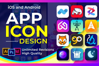 design modern app logo and android ios app icon