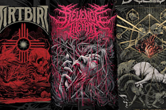 draw heavy metal, dark art, horor and killer illustration