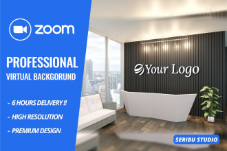 design virtual background zoom meeting in 6 hours