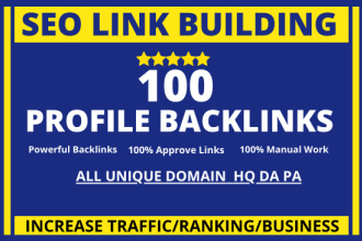 do profile backlinks HQ 150 dofollow SEO link building USA