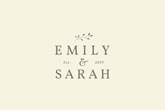 design botanical, floral, boho, minimal hand drawn logo