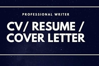 write a professional resume and cover letter