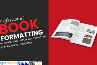 do ebook formatting and print book formatting  using indesign