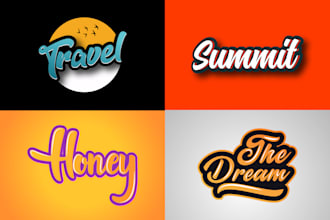 modern hand drawn typography logo design