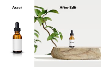 do photoshop editing product photo and background change