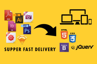 convert figma to HTML and PSD to HTML responsive