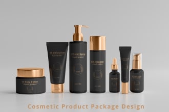 do premium label design, cosmetic skincare packaging, product mockup