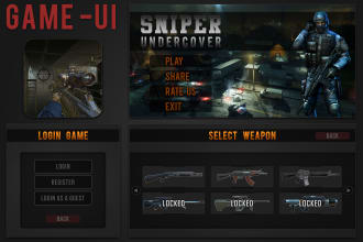 design game ui for mobile and desktop
