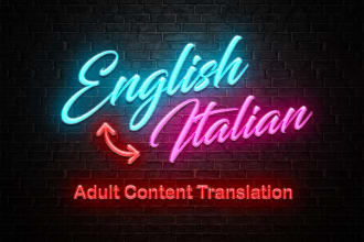 translate adult content italian to english and viceversa