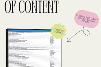provide 102k categorized social media quotes for content creators
