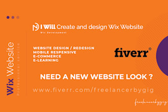 create and design wix website