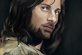draw digital portrait for you