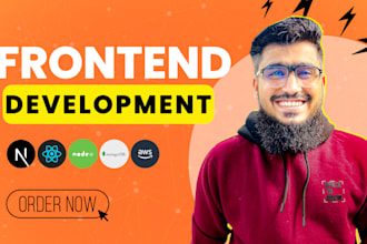 do front end web development in react and javascript