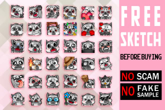 draw amazing twitch emotes and badges in bulk for you