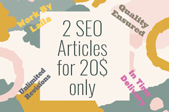 write quality SEO articles and blogposts for you in 24 hours