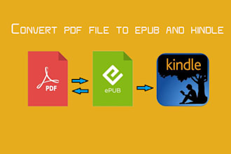 convert PDF to epub and amazon kindle