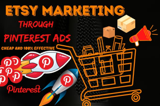 do etsy marketing shop promotion by pinterest facebook ads for traffic, sales