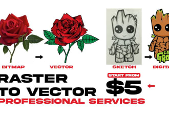 vectorize, redraw, edit logo, trace image in vector
