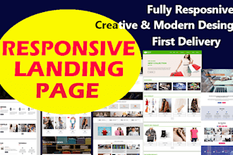 create modern and responsive landing page design