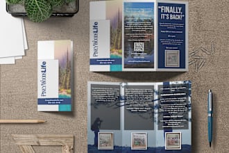 professional trifold brochure custom design service print ready design