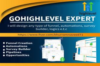 create responsive gohighlevel funnels and  automations