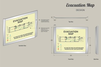 layout evacuation map for easier navigation