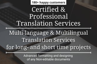 provide certified and legal translation services
