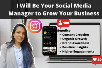 be your social media manager for ig, fb and linkedin