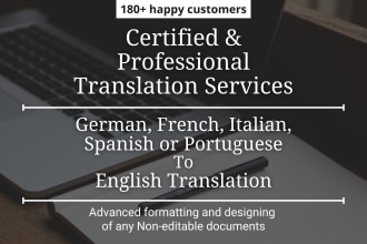 provide legal and business translation services