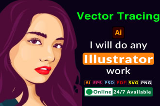 adobe illustrator work, raster to vector tracing vectorize logo fix label design