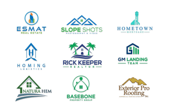 design real estate property mortgage building company logo