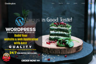 design restaurant, shop, travel booking, wordpress website