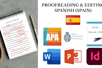 proofread spain spanish text, content and subtitles