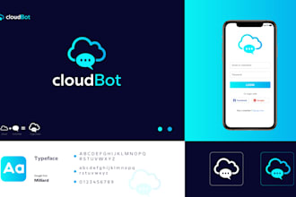 modern trendy logo and app icon design for tech startups