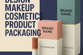design modern makeup cosmetics product packaging label box