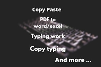 doing data entry typing work professionally
