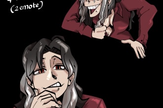 draw 2 of your character doing emote or meme stuff