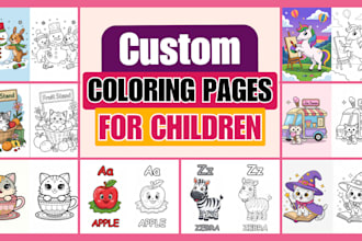 create coloring book or coloring pages for children